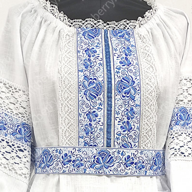 Платье Кружевная Гжель- фото 1